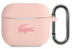 Headphone case Lacoste Apple Airpods 3 Liquid Silicone Glossy Printing Logo Case Pink