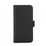 Wallet case 2-in-1 DELTACO iPhone 15 Pro, removable magnetic cover, black / 1902470