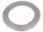 Tape: electrically conductive | W: 6mm | L: 10m | Thk: 0.11mm | grey