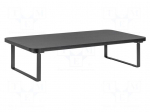 Monitor stand | 20kg | black | plastic,steel | 500x260x122mm