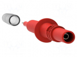 Measuring tip | 1A | red | Tip diameter: 0.75mm | Socket size: 2mm