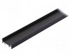 Profiles for LED modules | surface | black | L: 1m | aluminium