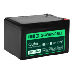 Greencell AGM VRLA 12V 12Ah maintenance-free battery for cash registers, toys, cameras (151x98.5x95mm)