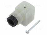 Connector: valve connector | plug | form A | 18mm | female | PIN: 3 | 10A