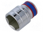 Socket: 6-angles | socket spanner | HEX 24mm | 1/2" | short