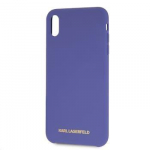 Back panel cover Karl Lagerfeld Apple iPhone XS Max Gold Logo Silicone Case Violet