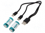 Re-battery: Li-Ion | 16340,RCR123A | 3V | 1000mAh | &Oslash;16.6x35mm