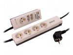 Plug socket strip: protective | Sockets: 7 | 250VAC | 10A | 918J