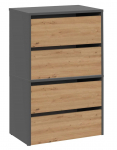 Topeshop MODO X2 ANT/ART shoe organizer Closed Anthracite, Oak