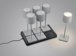 Trio Fernandez LED outdoor table lamp 6-pc grey rechargeable gaismeklis R54096677 4017807601695