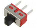 Switch: slide | Pos: 3 | SP3T | 2A/250VAC | 5A/28VDC | ON-OFF-ON | THT