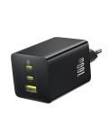 Wall Fast Charger EnerFill FE11 100W USB-A + 2xUSB-C QC PD, Black