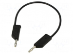 Test lead | 60VDC | 30VAC | 16A | Len: 250mm | black | Material: brass