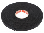 Fabric tape | PET wool | W: 9mm | L: 50m | black