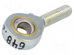 Ball joint | 8mm | Thread: M8 | Mat: brass,steel | Pitch: 1,25