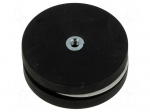 Magnet: permanent | NdFeB | 8.5N | &Oslash;: 43mm | H: 21mm | rubber,steel | disk