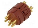Connector: M23 | contact insert | PIN: 6 | male | soldering | 18A | 150V