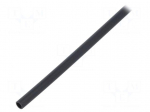 Heat shrink sleeve | glued | 3: 1 | 3mm | L: 1.2m | black | polyolefine
