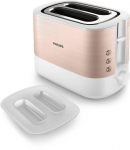 Philips Viva Collection HD2638/11 toaster 7 2 slice(s) 950 W Rose gold, White