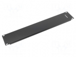 Stopper | 2U | black | Standard: 19"