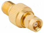 Adapter | SMA female,SMC male | Insulation: PTFE | 50&Omega; | brass | 10GHz