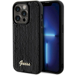 Guess GUHCP13LPSFDGSK Sequin Script Metal Hardcase for iPhone 13 Pro / 13 6.1" / black