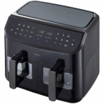 Medion double hot air fryer Life P20 MD11760 XXL (black, 2,600 watts, 2 baskets 4.35 liters each)
