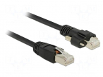 Patch cord | S/FTP | Cat 6 | RJ45 plug,both sides | Cu | 2m | black