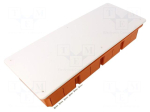 Enclosure: junction box | X: 152mm | Y: 388mm | Z: 70mm | IP30 | orange