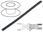 Wire | 1x2x22AWG | stranded | Cu | Insulation: PVC | black | 305m | CPR: Eca