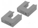 Handle for 1U front panel | Series: 180 | Colour: grey