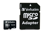 Verbatim 44082 Premium U1 Micro SDHC Memory Card 16GB + microSD to SD Adapter