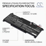 4250mAh Replacement Battery for MSI BTY-M494, Modern 14, Modern 15