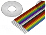 Wire: ribbon | 1.27mm | stranded | Cu | 6x26AWG | unshielded | PVC | 49V