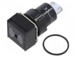 Signaller: sound | 75dB | Illumin: none | IP40 | &Oslash;16mm | max.6mm | plastic