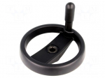Knob | with handle | H: 51mm | &Oslash;mount.hole: 14mm | black | 0&divide;80&deg;C