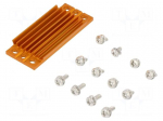 Heatsink: extruded | grilled | BGA | golden | L: 58mm | W: 23mm | H: 6.1mm