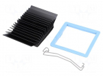 Heatsink: extruded | grilled | BGA | black | L: 45mm | W: 45mm | H: 14.5mm