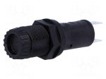 Fuse holder | cylindrical fuses | 5x20mm | 10A | Mounting: on panel