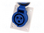 Connector: AC supply | socket | female | 16A | 400VAC | IEC 60309 | IP67