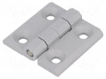 Hinge | Width: 50mm | zinc and aluminium alloy | silver | H: 50mm