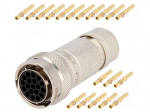 Connector: circular | Series: RT360 | plug | female | crimped | PIN: 19