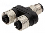 T adapter | M12 male,M12 female x2 | A code-DeviceNet / CANopen