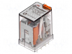Relay: electromagnetic | 4PDT | Ucoil: 48VAC | 7A/250VAC | 7A/30VDC