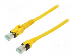 Patch cord | S/FTP | 6a | stranded | Cu | PUR | yellow | 7.5m | halogen free