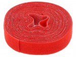 Velcro tie | L: 4m | W: 16mm | red | Package: reel
