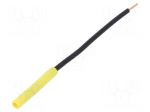 Socket | 4mm banana | 32A | 1kVDC | yellow | nickel plated | 130mm | 18m&Omega;