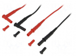 Set of test leads | Inom: 15A | Len: 1.5m | red and black