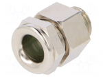 Cable gland | M10 | 1,0 | IP68 | Mat: brass | Body plating: nickel