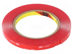 Tape: fixing | W: 9mm | L: 5.5m | Thk: 1mm | acrylic | transparent | UL-746C
